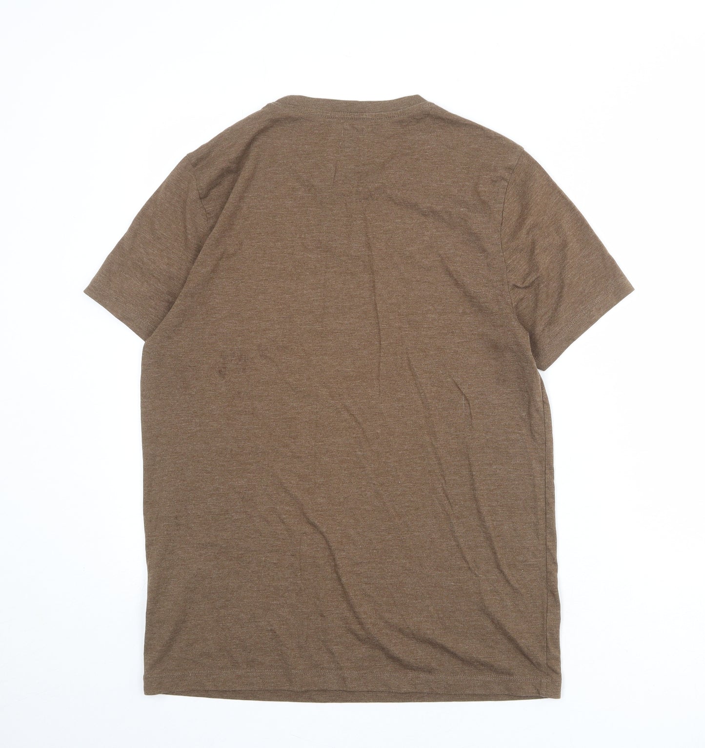 ASOS Mens Brown Cotton T-Shirt Size M Round Neck