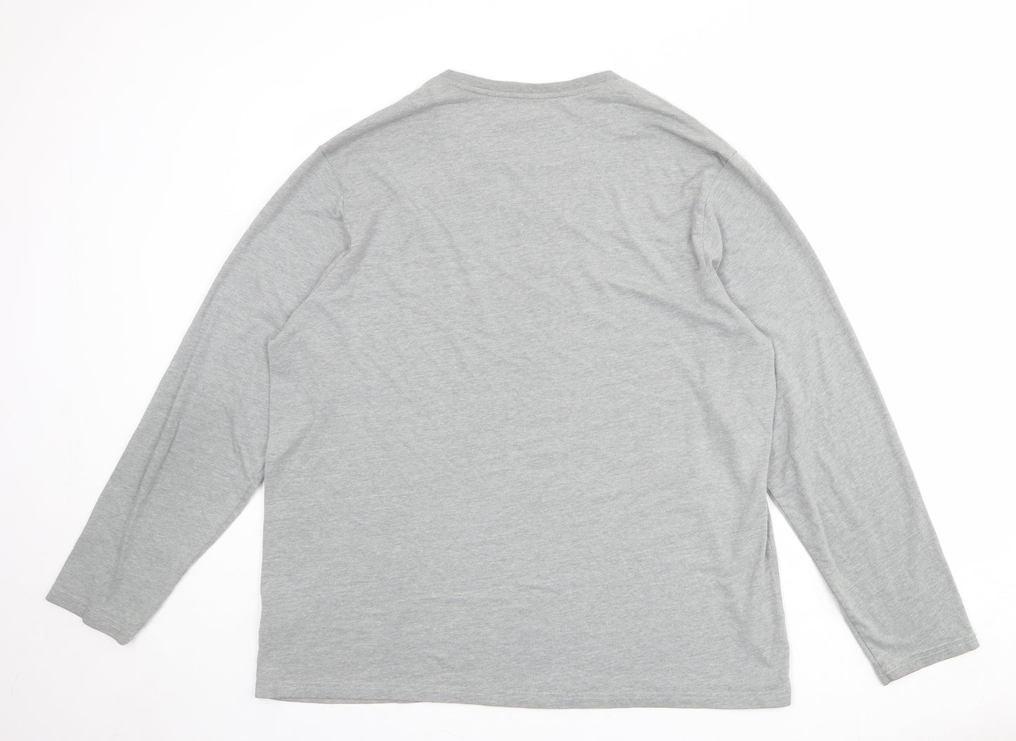 Marks and Spencer Mens Grey Cotton T-Shirt Size XL Round Neck
