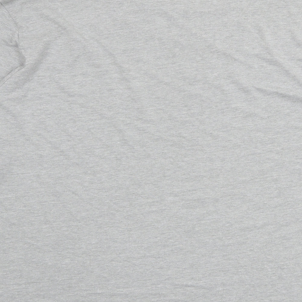 Marks and Spencer Mens Grey Cotton T-Shirt Size XL Round Neck