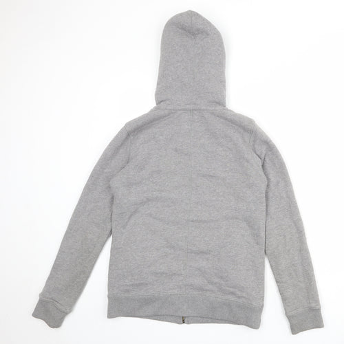 Fat Face Womens Grey Cotton Full Zip Hoodie Size 8 Zip