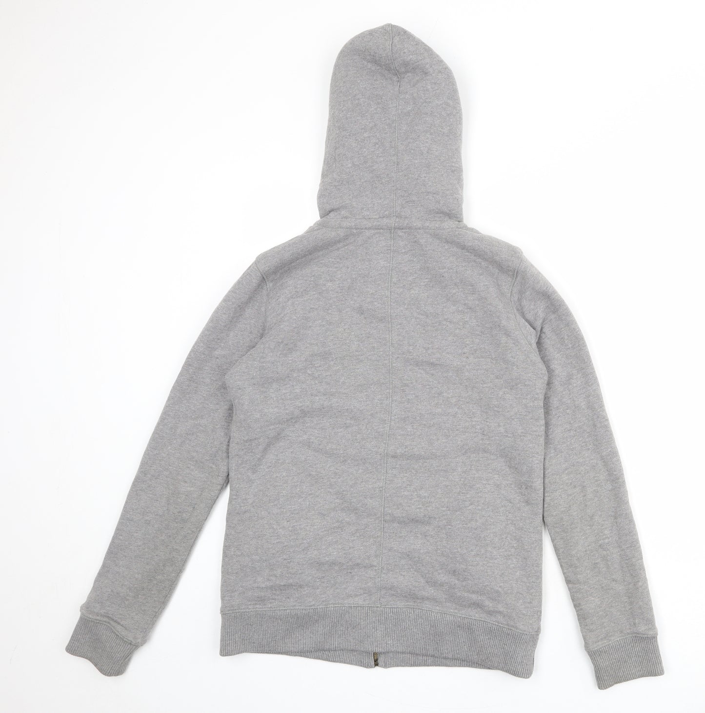 Fat Face Womens Grey Cotton Full Zip Hoodie Size 8 Zip