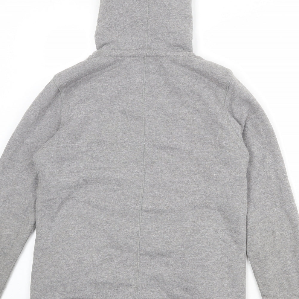 Fat Face Womens Grey Cotton Full Zip Hoodie Size 8 Zip