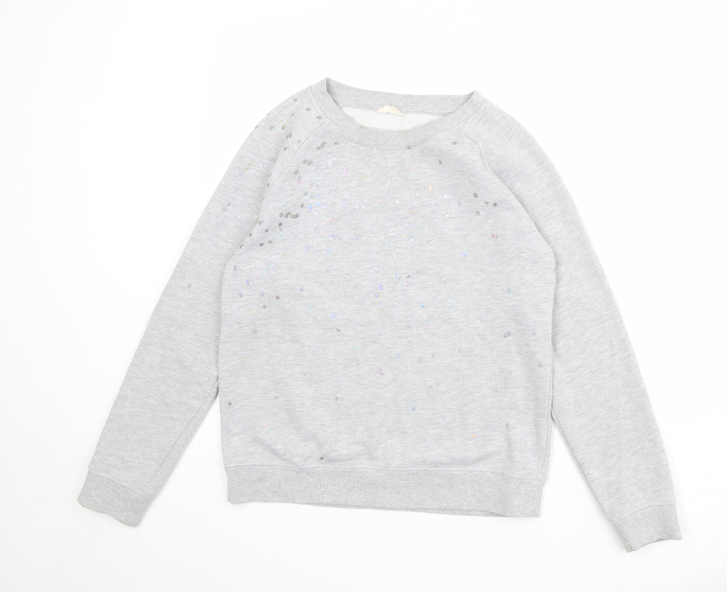 Hush Womens Grey Geometric Cotton Pullover Sweatshirt Size XS Pullover
