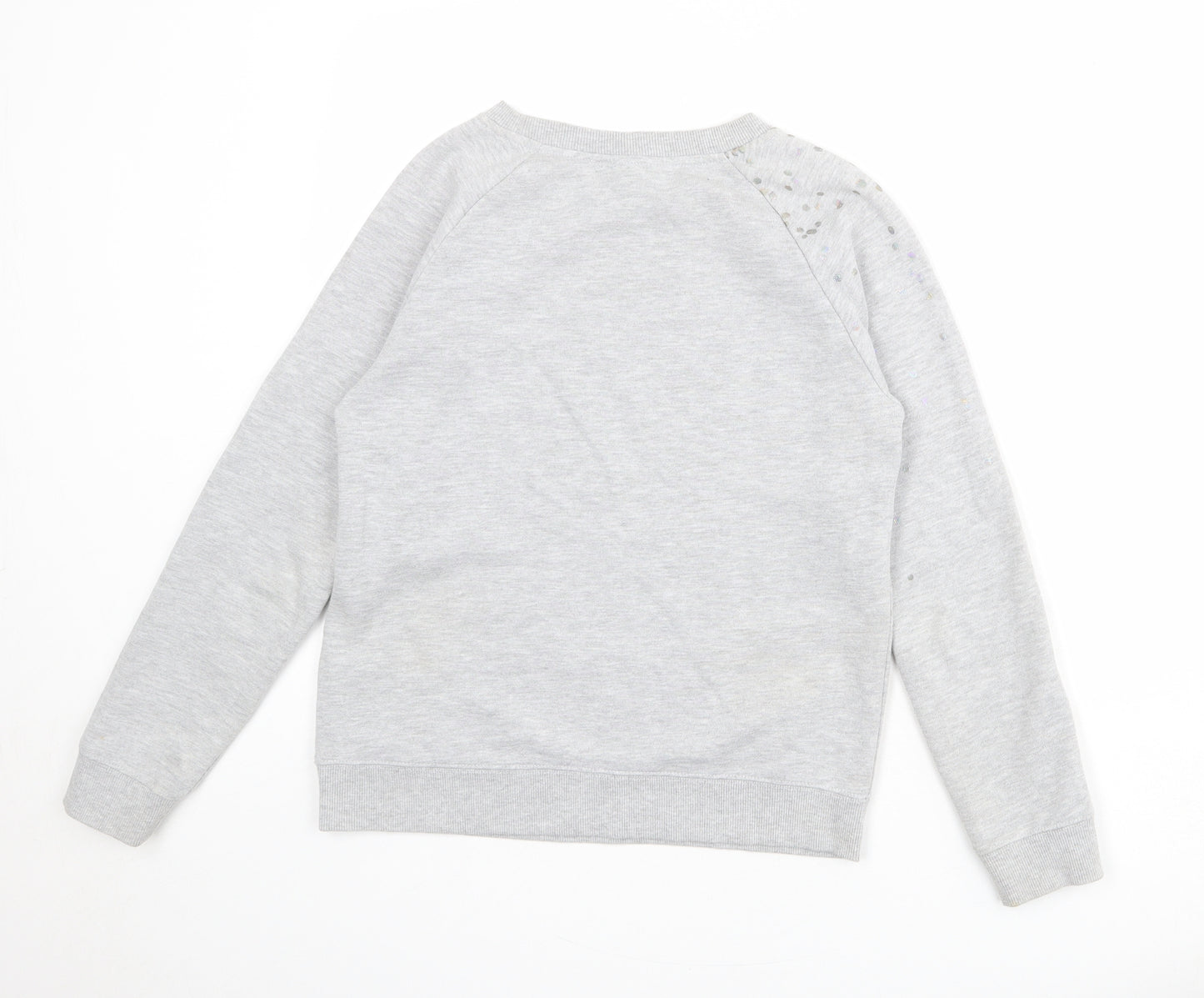 Hush Womens Grey Geometric Cotton Pullover Sweatshirt Size XS Pullover