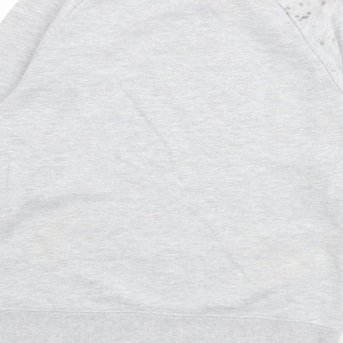 Hush Womens Grey Geometric Cotton Pullover Sweatshirt Size XS Pullover