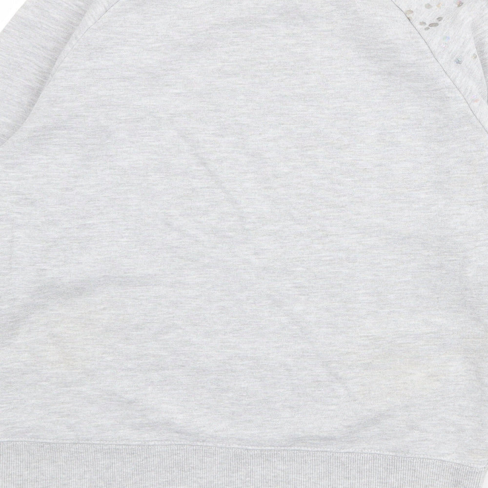 Hush Womens Grey Geometric Cotton Pullover Sweatshirt Size XS Pullover