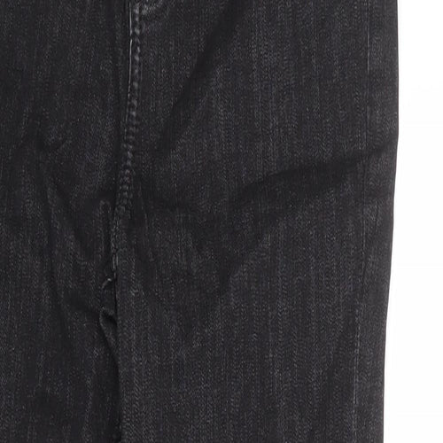 Marks and Spencer Womens Black Cotton Skinny Jeans Size 10 Regular Zip
