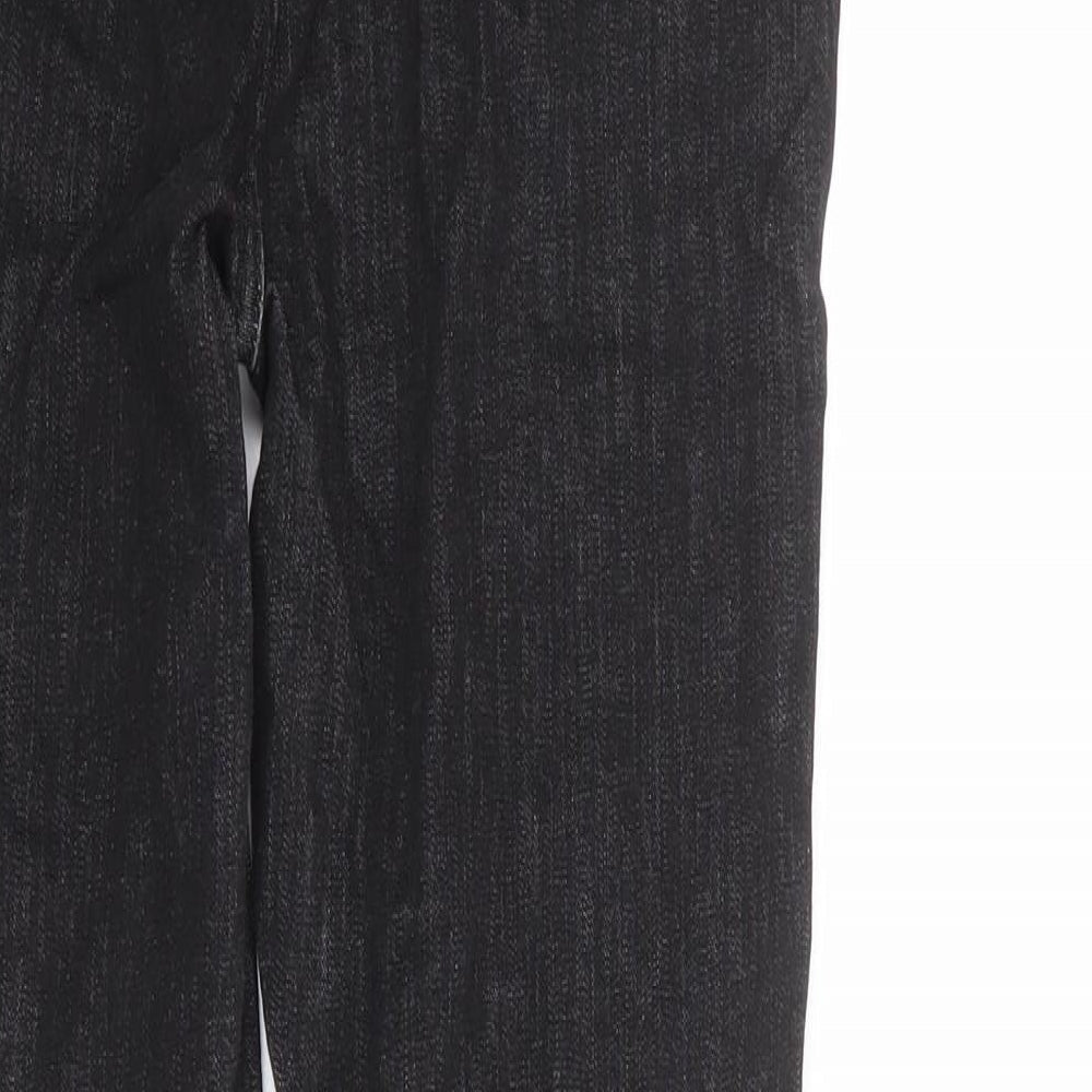Marks and Spencer Womens Black Cotton Skinny Jeans Size 10 Regular Zip