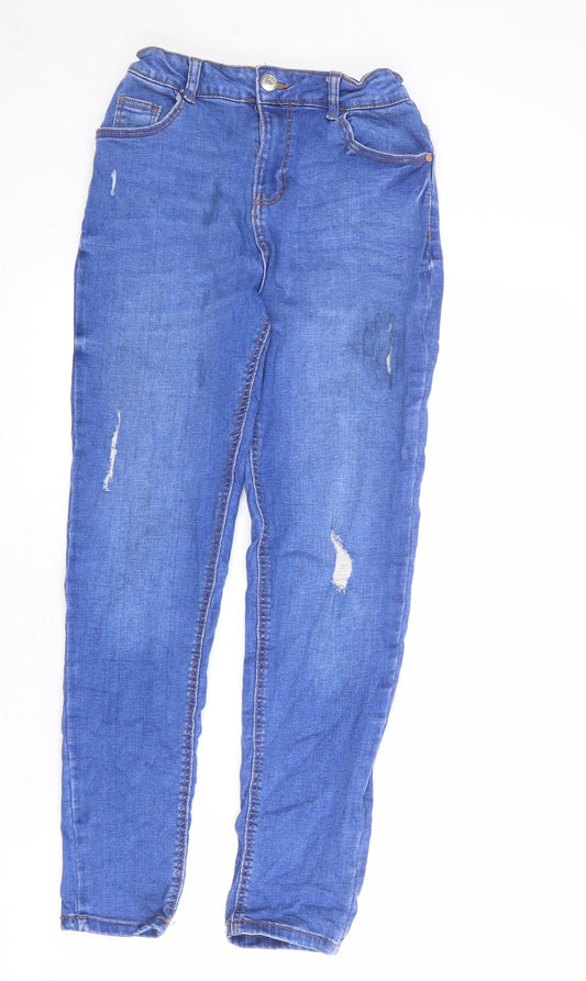 Denim Boys Blue Cotton Skinny Jeans Size 12-13 Years Regular