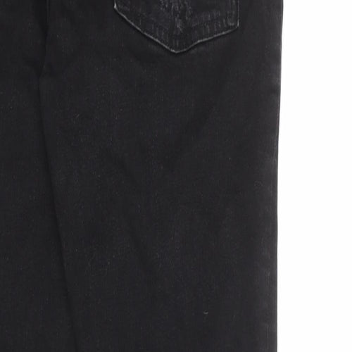 Bershka Womens Black Cotton Skinny Jeans Size 32 in L27 in Regular Zip