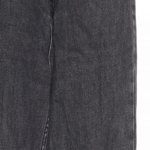Pull&Bear Womens Grey Cotton Mom Jeans Size 8 L28 in Regular Zip