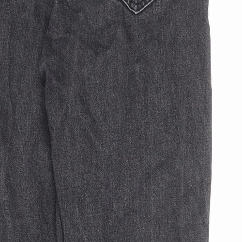 Pull&Bear Womens Grey Cotton Mom Jeans Size 8 L28 in Regular Zip