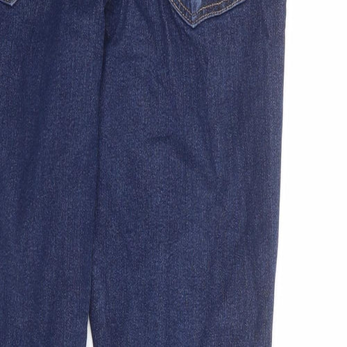 H&M Womens Blue Cotton Skinny Jeans Size 10 L25 in Regular Zip