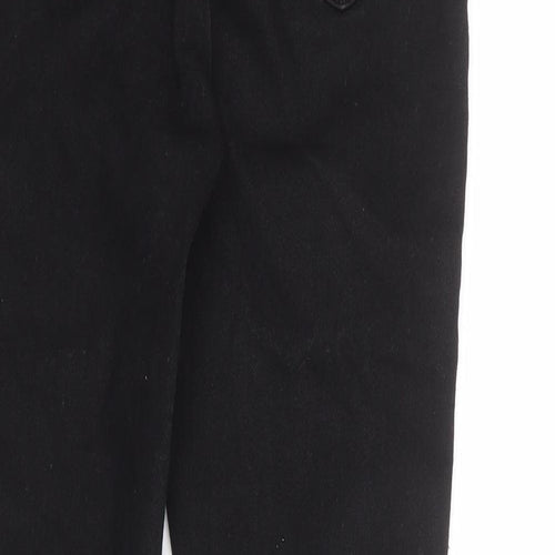 New Look Womens Black Cotton Skinny Jeans Size 10 L27 in Regular Zip - Frayed Hem