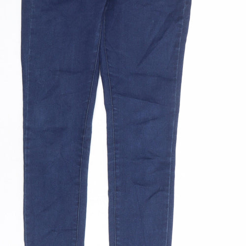 Denim & Co. Womens Blue Cotton Skinny Jeans Size 8 L30 in Regular Button