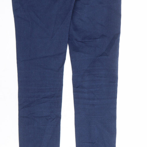 Denim & Co. Womens Blue Cotton Skinny Jeans Size 8 L30 in Regular Button