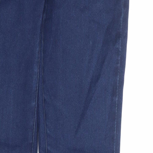 Denim & Co. Womens Blue Cotton Skinny Jeans Size 8 L30 in Regular Button