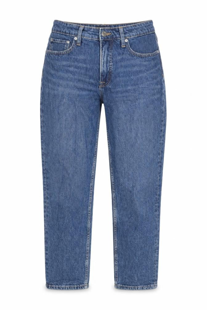 Free Assembly Womens Blue Cotton Straight Jeans Size 8 L28 in Regular Zip