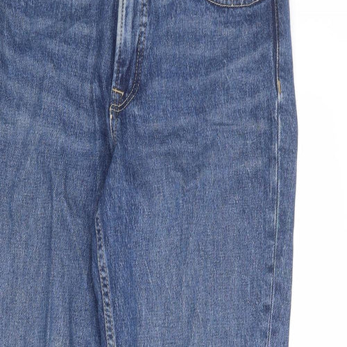 Free Assembly Womens Blue Cotton Straight Jeans Size 8 L28 in Regular Zip