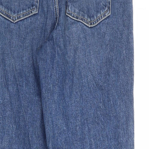 Free Assembly Womens Blue Cotton Straight Jeans Size 8 L28 in Regular Zip
