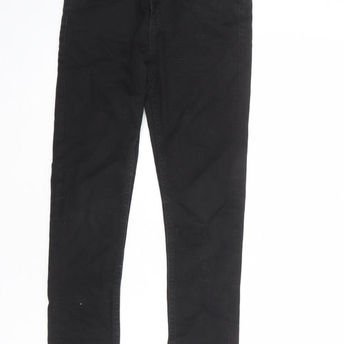 NEXT Boys Black Cotton Skinny Jeans Size 10 Years L24 in Regular Zip
