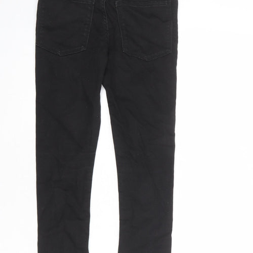 NEXT Boys Black Cotton Skinny Jeans Size 10 Years L24 in Regular Zip