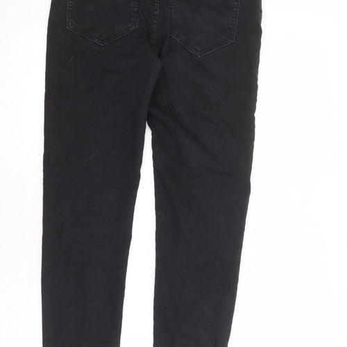 Pull&Bear Womens Black Cotton Skinny Jeans Size 12 L27 in Regular Zip