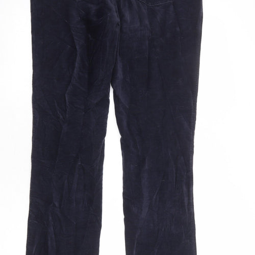 BRAX Mens Blue Cotton Trousers Size 32 in L34 in Regular Zip