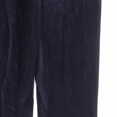 BRAX Mens Blue Cotton Trousers Size 32 in L34 in Regular Zip