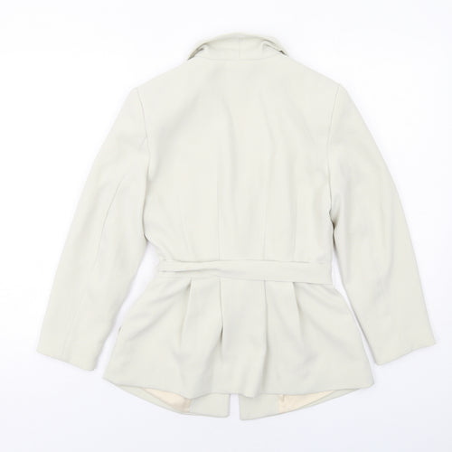 H&M Womens Beige Jacket Blazer Size 6 Snap