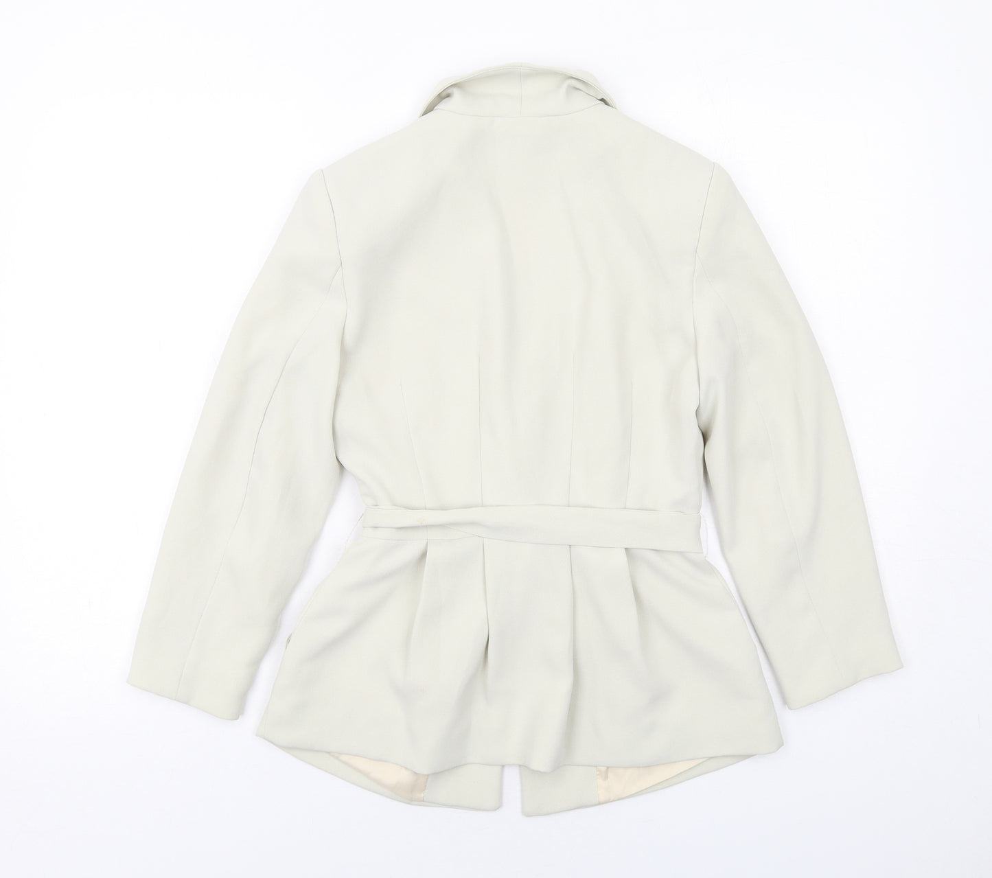 H&M Womens Beige Jacket Blazer Size 6 Snap