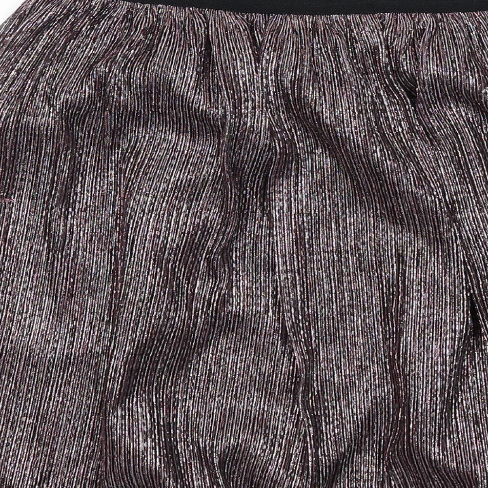 Marks and Spencer Girls Multicoloured Polyester Mini Skirt Size 11-12 Years Regular Pull On