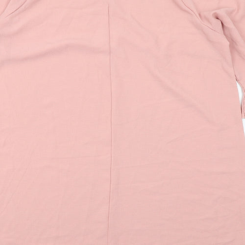 Yours Womens Pink Polyester A-Line Size 18 Round Neck Button
