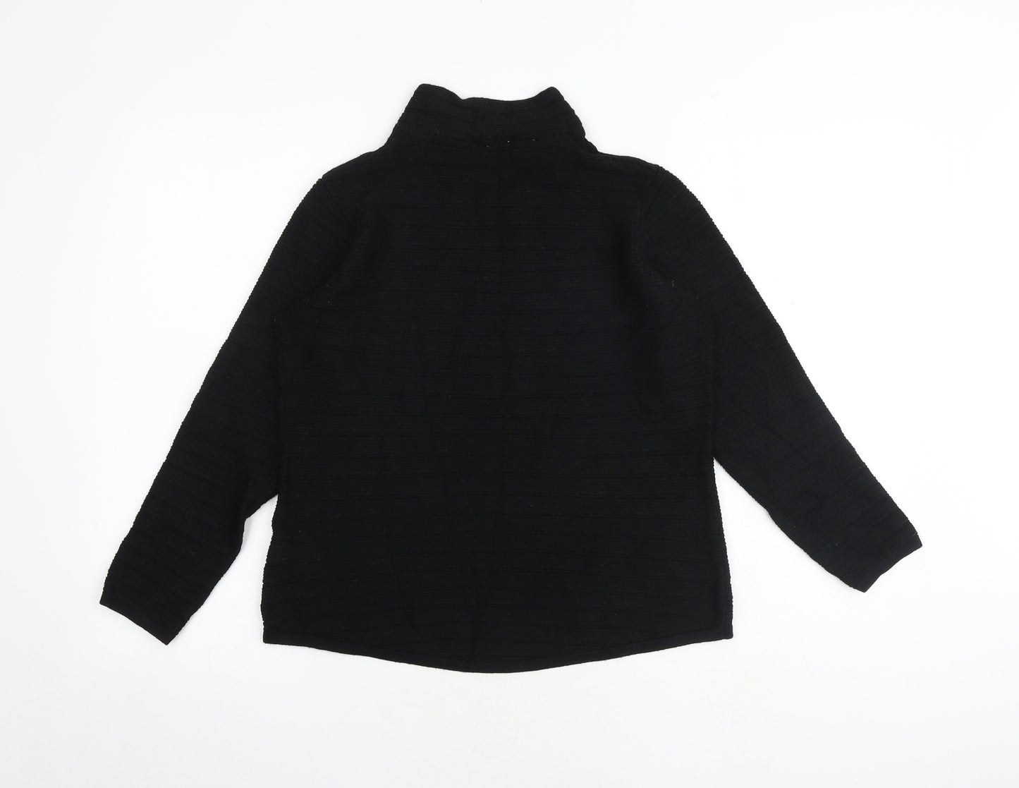 Marks and Spencer Womens Black High Neck Viscose Pullover Jumper Size 14