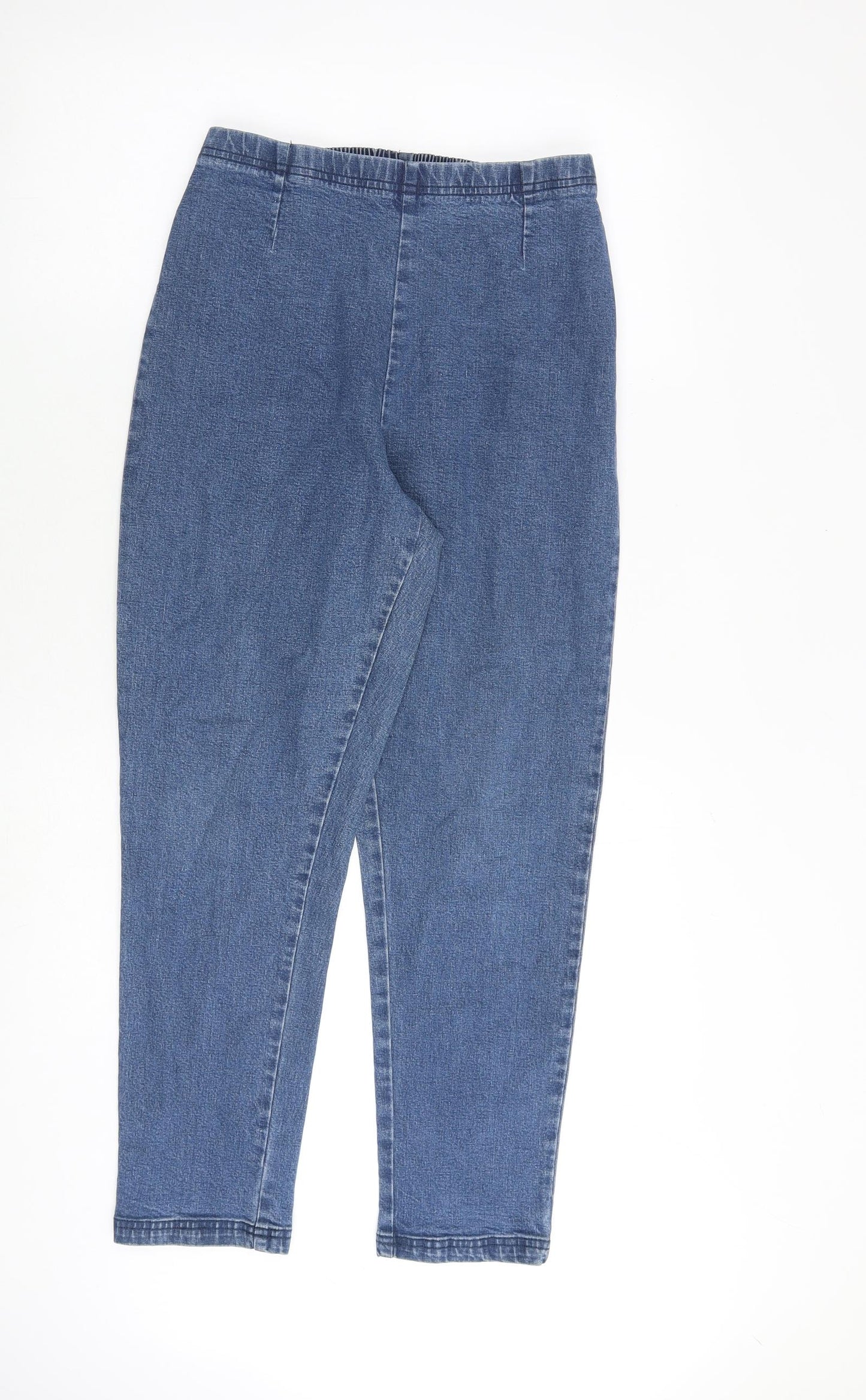 BHS Womens Blue Cotton Jegging Jeans Size 14 L27 in Regular