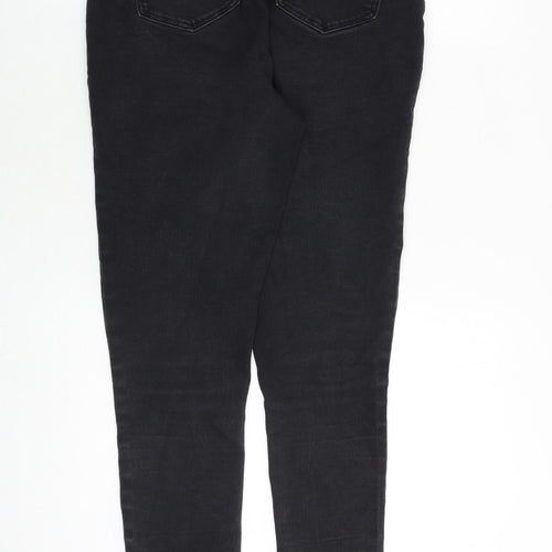 Nutmeg Womens Black Cotton Skinny Jeans Size 14 L30 in Regular Zip