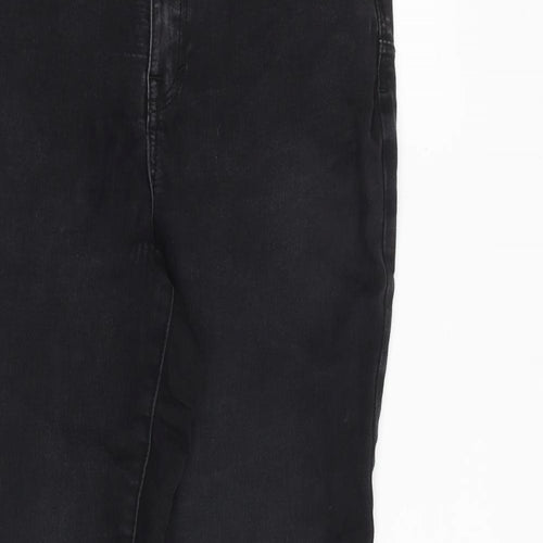 Nutmeg Womens Black Cotton Skinny Jeans Size 14 L30 in Regular Zip