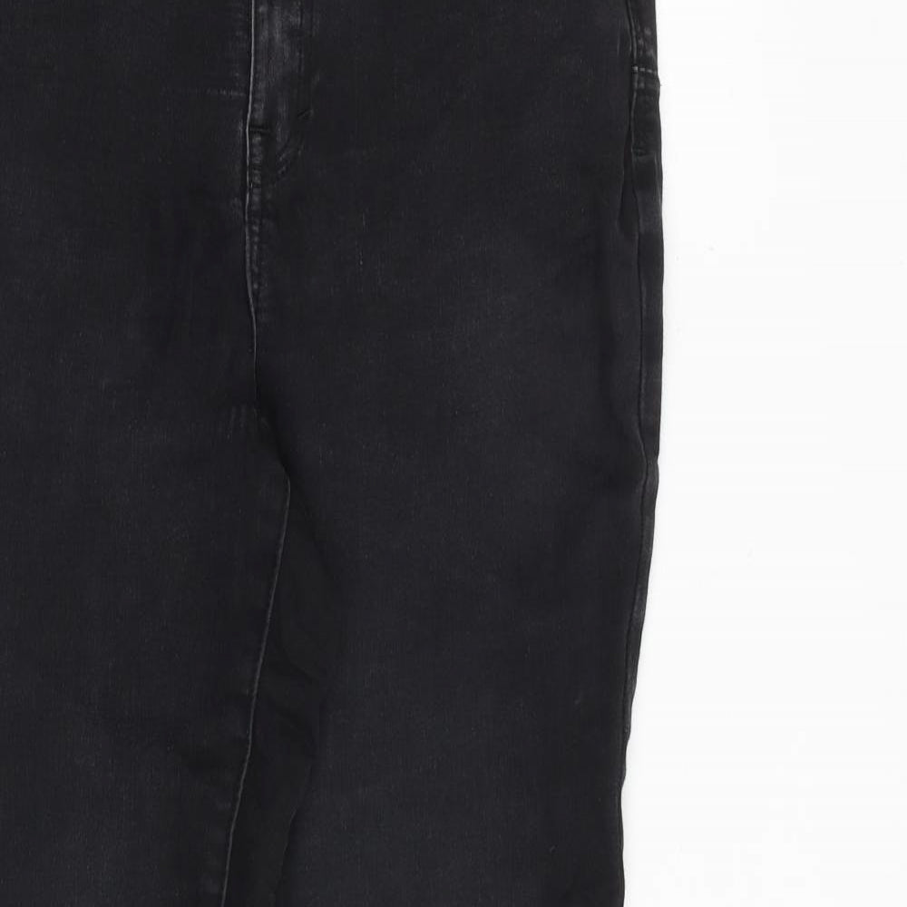 Nutmeg Womens Black Cotton Skinny Jeans Size 14 L30 in Regular Zip