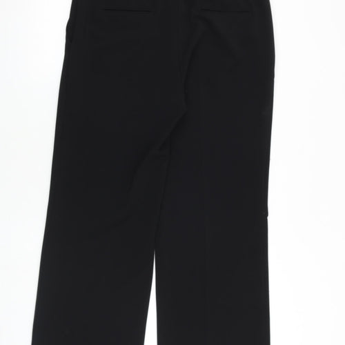 Per Una Womens Black Polyester Trousers Size 14 L31 in Regular Zip