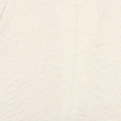 Marks and Spencer Womens Beige V-Neck Viscose Cardigan Jumper Size S
