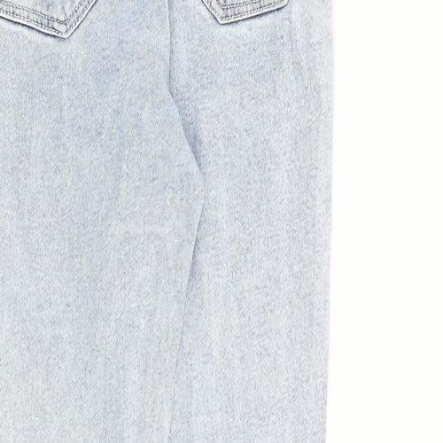 Stradivarius Womens Blue Cotton Tapered Jeans Size 8 L28 in Regular Zip