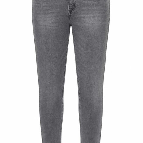 Marks and Spencer Womens Grey Cotton Skinny Jeans Size 10 L30 in Slim Zip