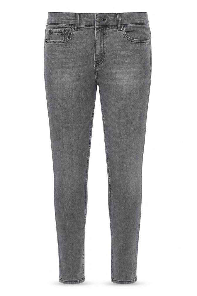 Marks and Spencer Womens Grey Cotton Skinny Jeans Size 10 L30 in Slim Zip