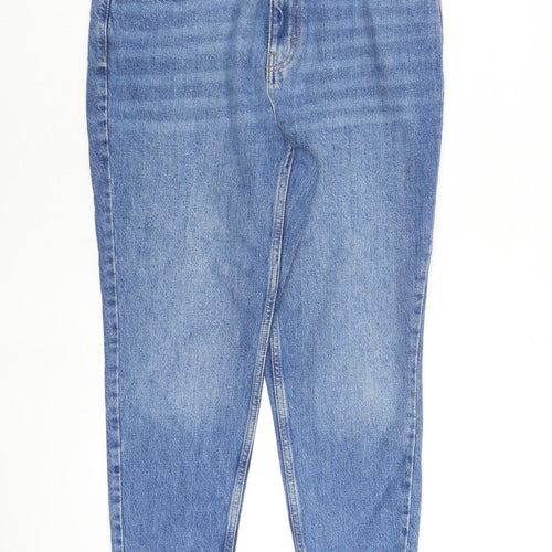 ASOS Womens Blue Cotton Tapered Jeans Size 32 in L28 in Regular Zip