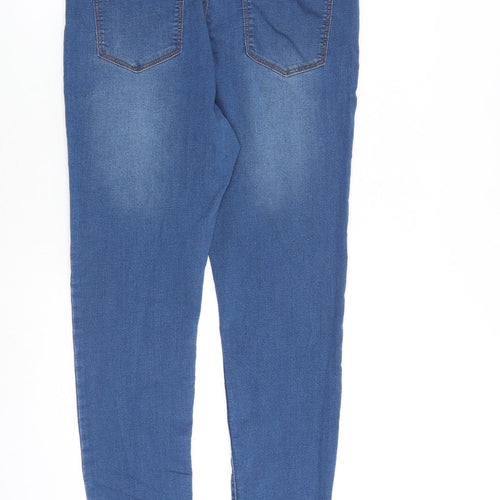 PEP&CO Womens Blue Cotton Jegging Jeans Size 14 L29 in Regular