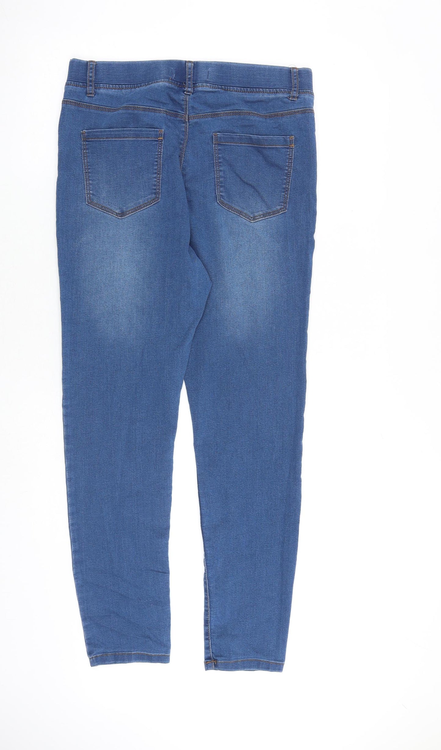 PEP&CO Womens Blue Cotton Jegging Jeans Size 14 L29 in Regular