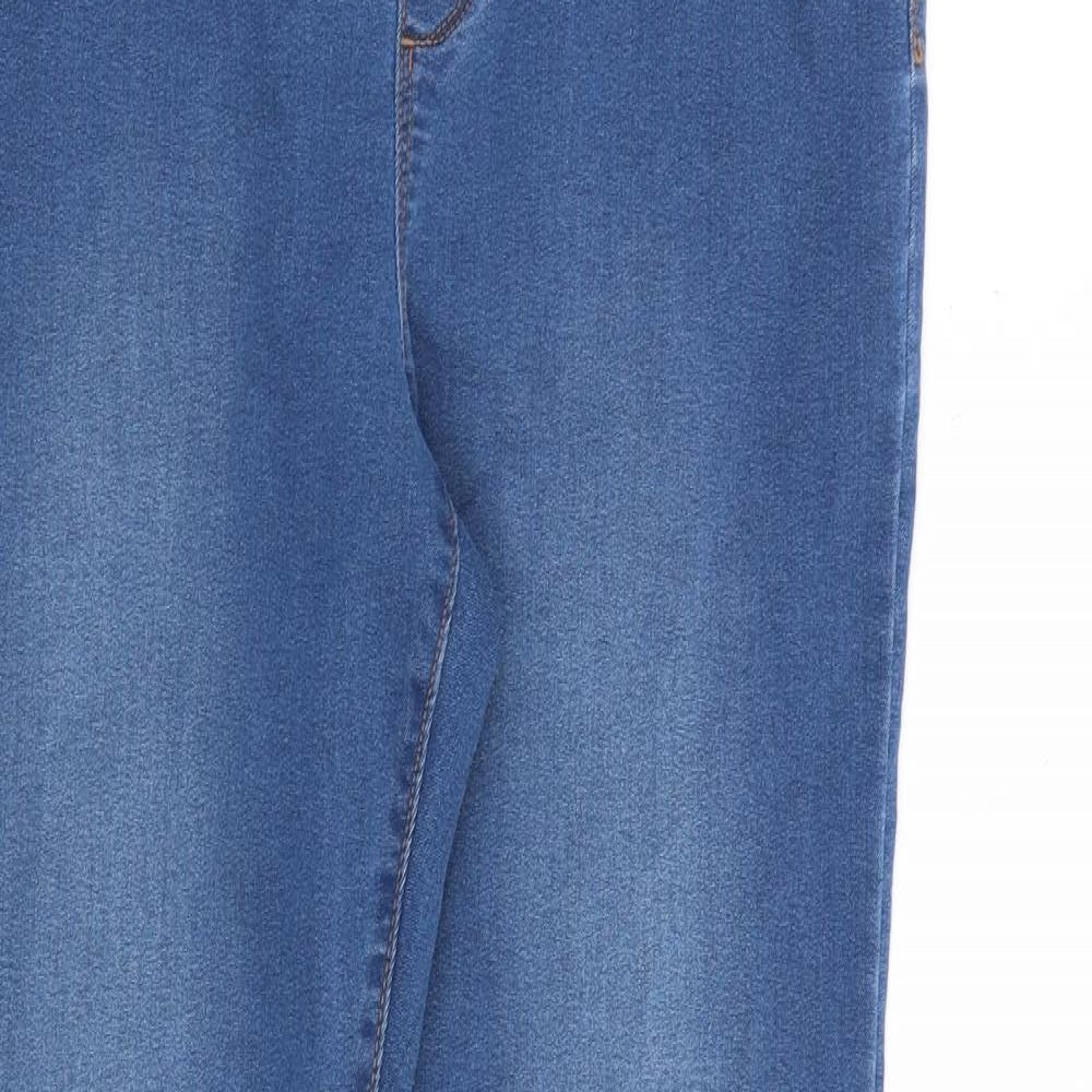 PEP&CO Womens Blue Cotton Jegging Jeans Size 14 L29 in Regular