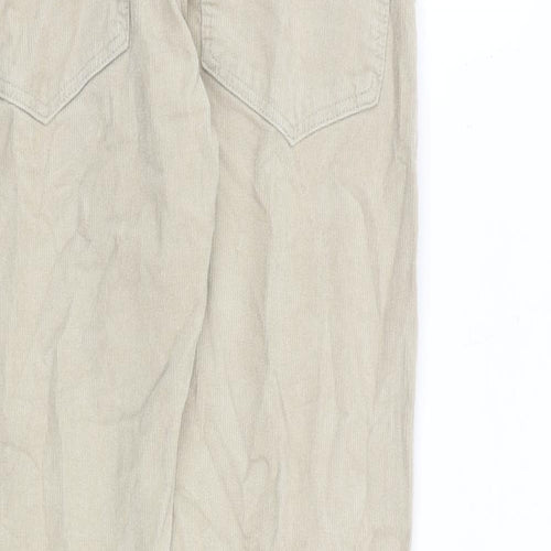 Marks and Spencer Mens Beige Cotton Trousers Size 28 in L31 in Slim Zip