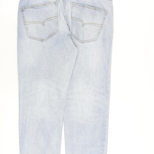 NEXT Mens Blue Cotton Straight Jeans Size 30 in L28 in Slim Zip