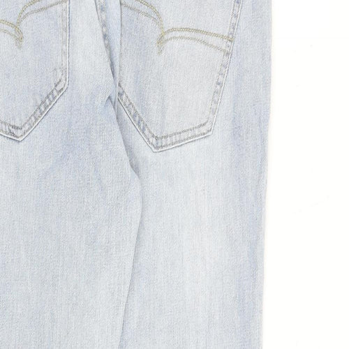 NEXT Mens Blue Cotton Straight Jeans Size 30 in L28 in Slim Zip
